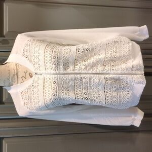 Maurices Zippered Lace and Sheer Long Sleeve Jacket